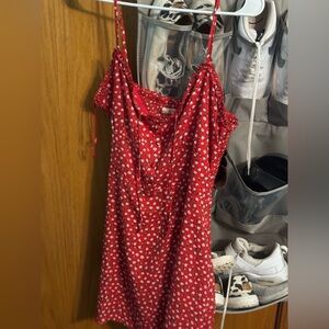 Red Floral Dot Dress